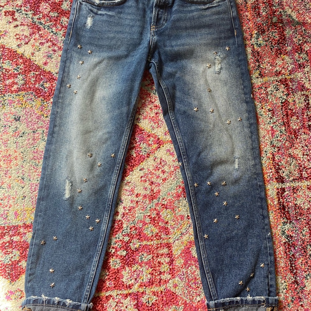 Zara star embellished jeans
